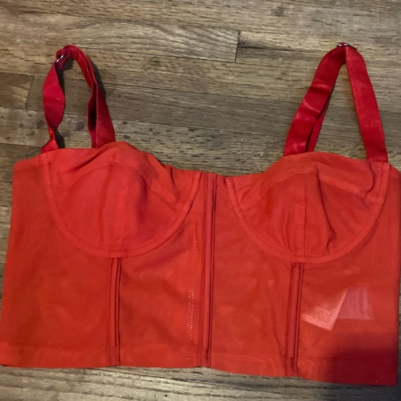 Edikted Tops - Red mesh tank top from edikted size medium